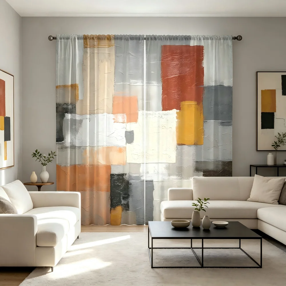 2 шт. Цифровые прозрачные штор – обзор и цена Curtain Sheer Voile