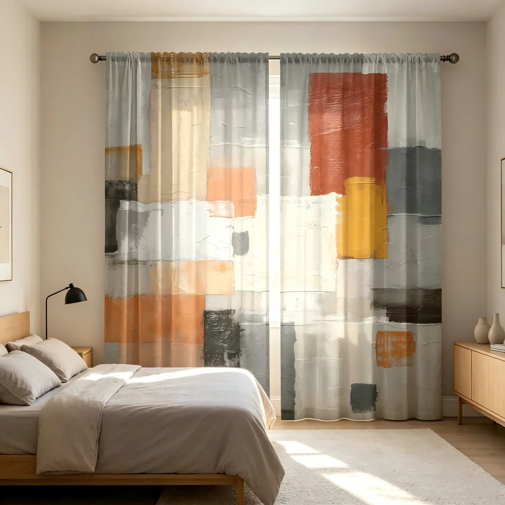 2 шт. Цифровые прозрачные штор – обзор и цена Curtain Sheer Voile