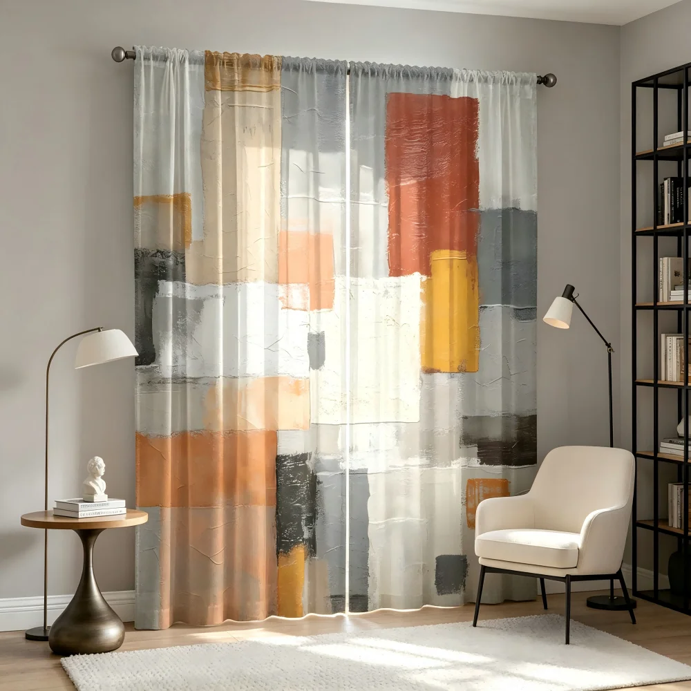 2 шт. Цифровые прозрачные штор – обзор и цена Curtain Sheer Voile