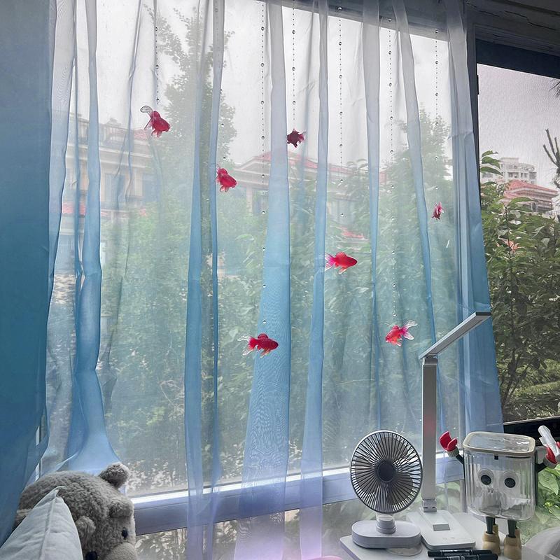 Светло-голубая однотонная проз – обзор и цена Curtain Sheer Voile