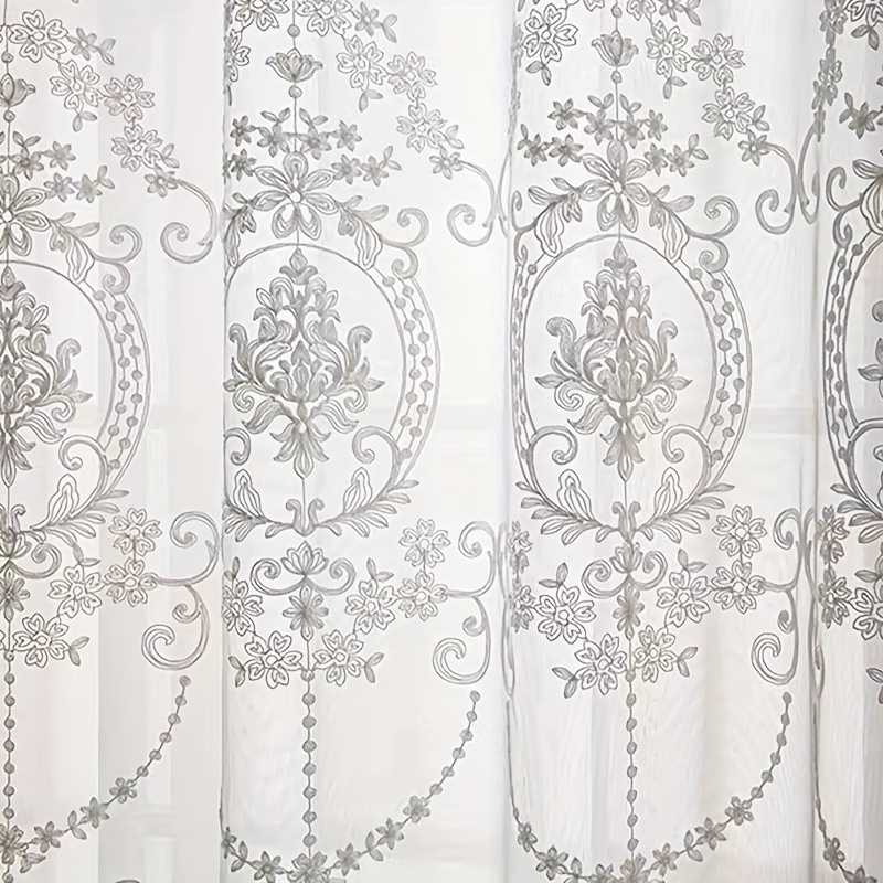 1 шт. Белая вышитая полупрозра – обзор и цена Curtain Sheer Voile