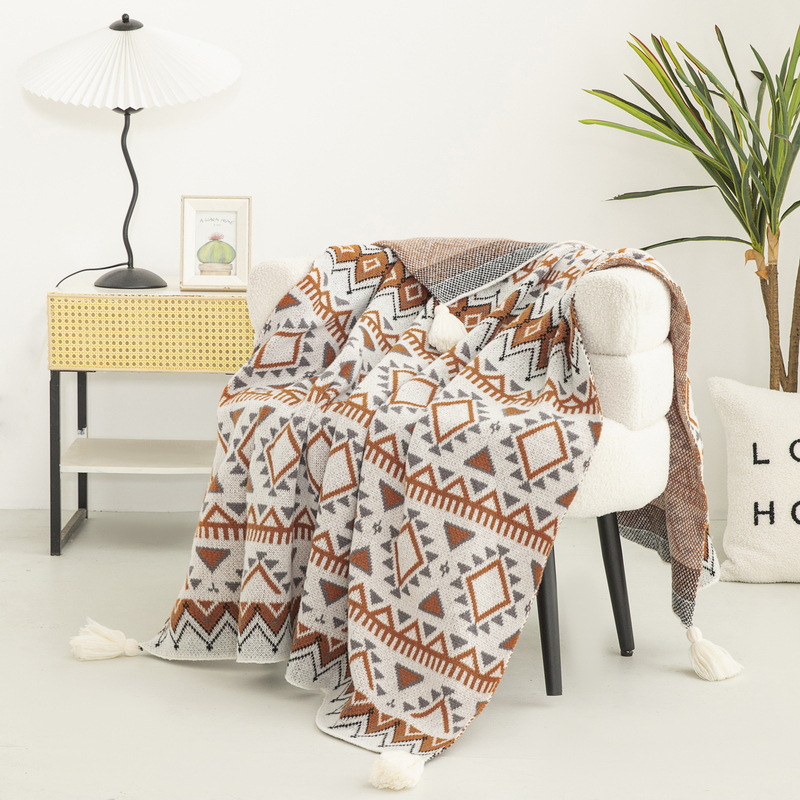 Вязаное одеяло в богемном стил – обзор и цена Home Textiles Europe