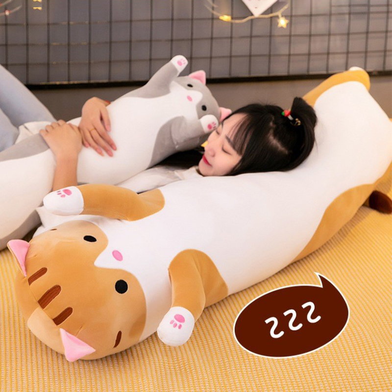 Милая плюшевая игрушка-кошка,  – обзор и цена Bolster Pillow Long