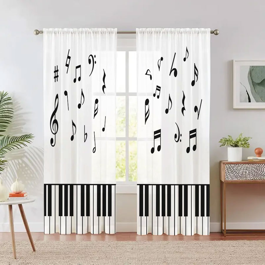 2 шт. Прозрачные шторы с цифро – обзор и цена Curtain Sheer Voile