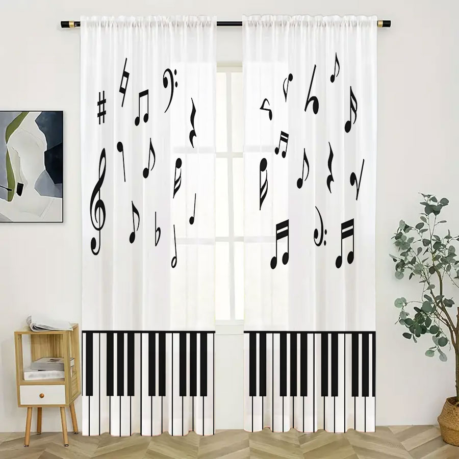 2 шт. Прозрачные шторы с цифро – обзор и цена Curtain Sheer Voile
