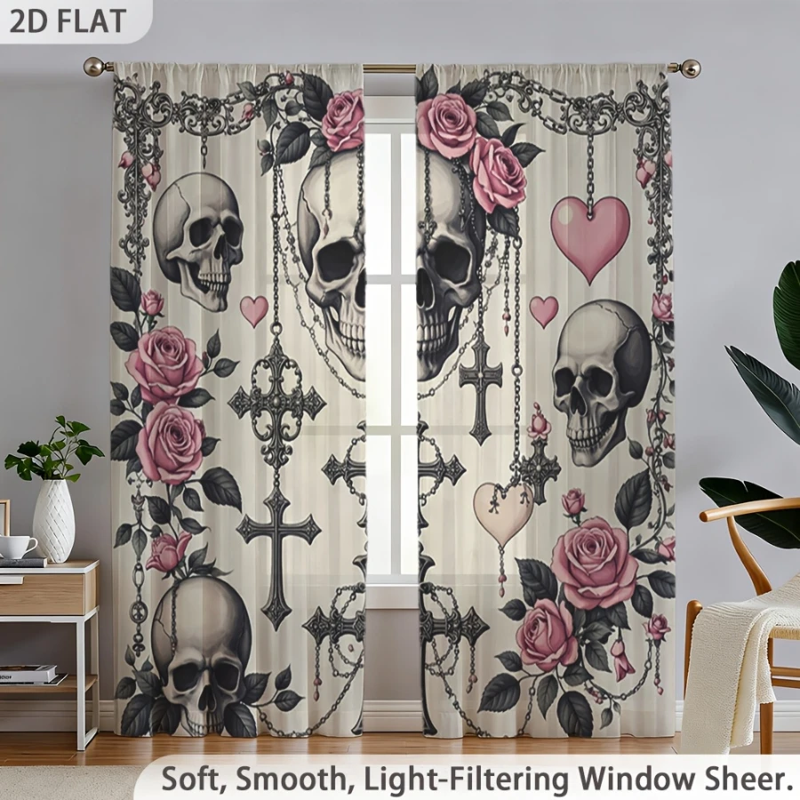 2 шт. Прозрачные шторы с цифро – обзор и цена Curtain Sheer Voile