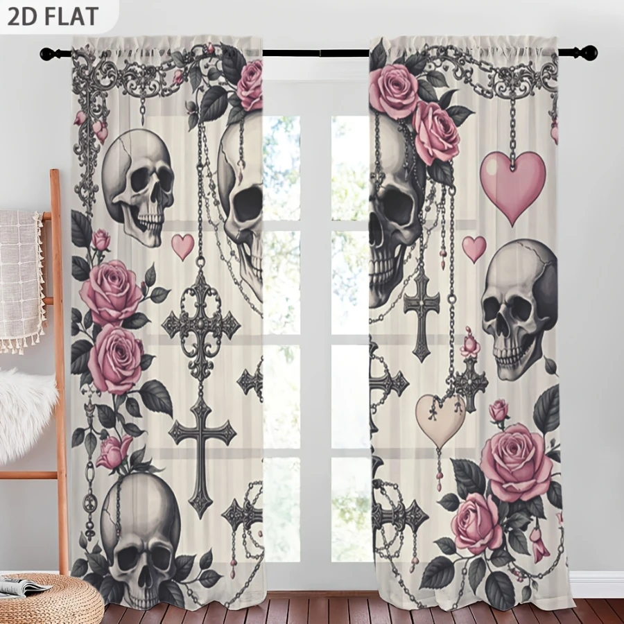 2 шт. Прозрачные шторы с цифро – обзор и цена Curtain Sheer Voile