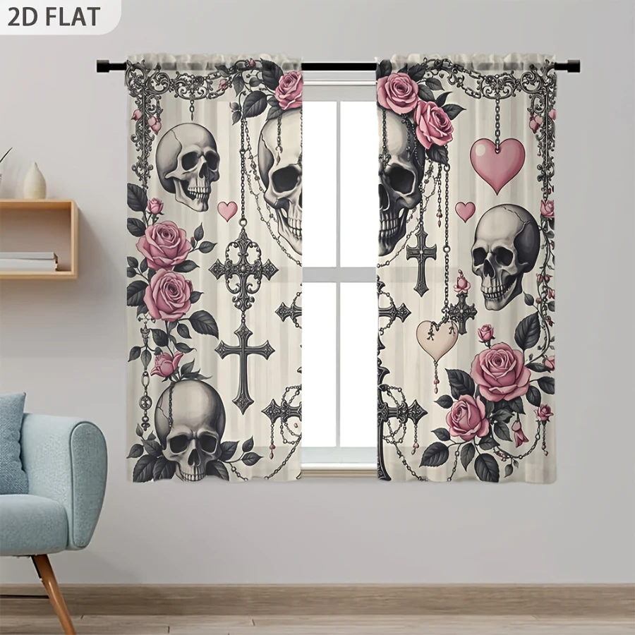 2 шт. Прозрачные шторы с цифро – обзор и цена Curtain Sheer Voile